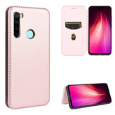 Carbon Fiber Texture Magnetic Horizontal Flip TPU + PC + PU Leather Case with Card Slot, For Xiaomi Redmi Note 8, For Xiaomi Mi 10 Lite, For Xiaomi Mi 10 Ultra, For Xiaomi Mi 10 5G